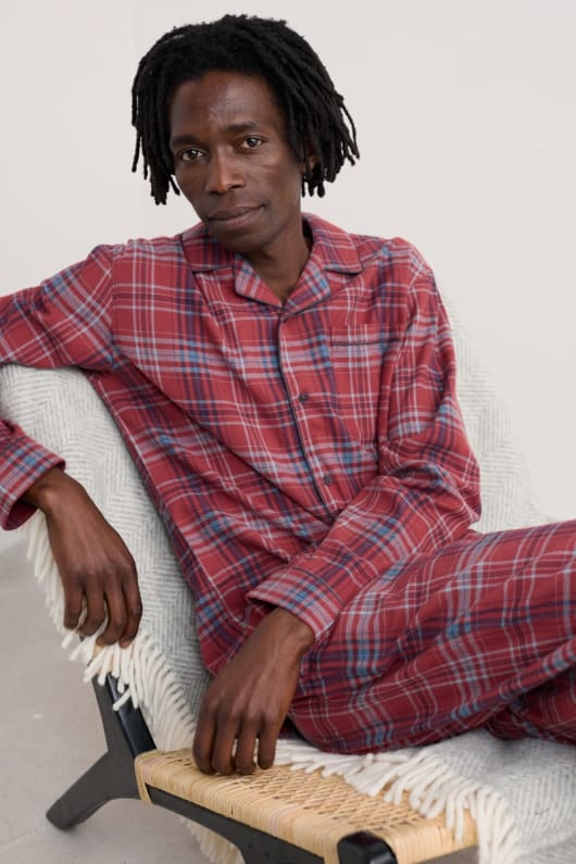 seasalt cornwall Men's Netter Checked Flannel Pyjama Set