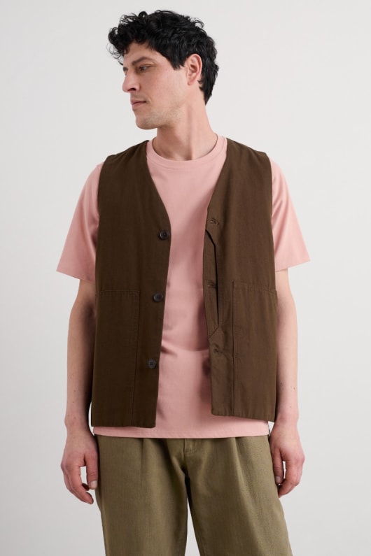 Seasalt Cornwall Men's Organic Cotton Metern Waistcoat
