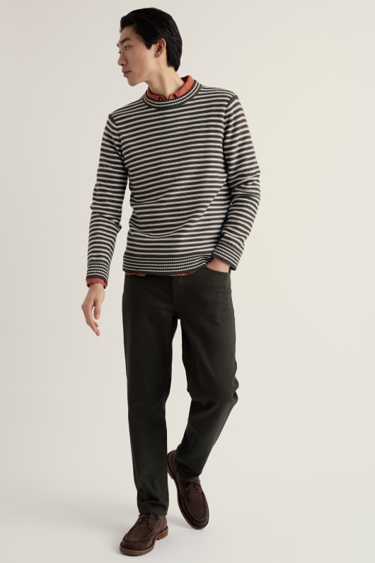 Seasalt Cornwall Men's Trenale Organic Cotton Striped Jumper