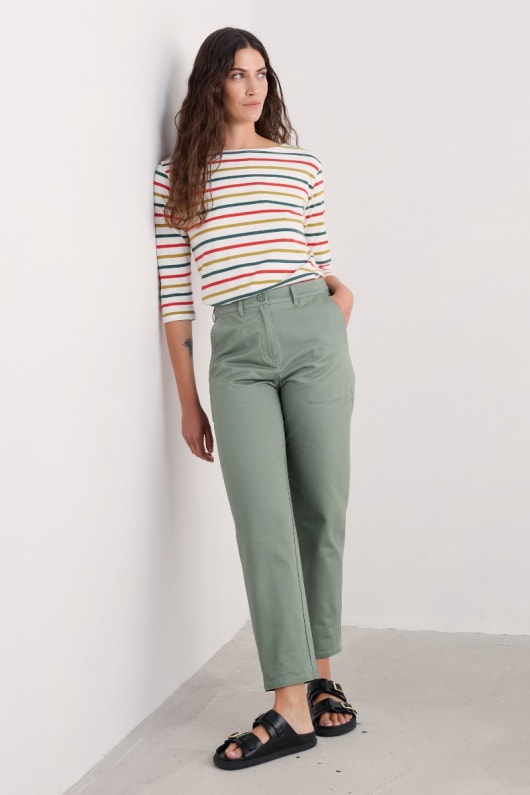 seasalt cornwall Mor Path Organic Cotton Tapered Trousers