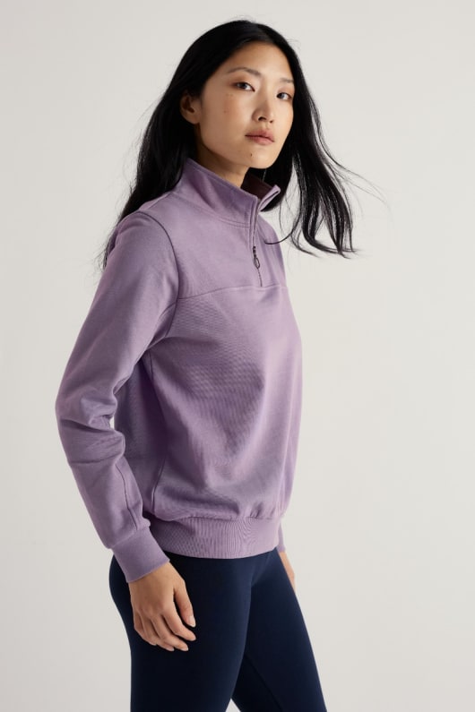 seasalt cornwall Navigation Jersey Quarter Zip Sweatshirt