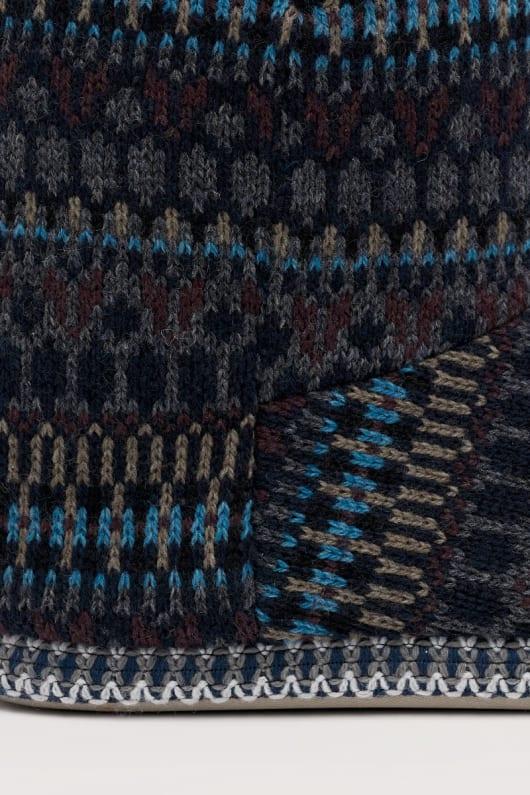 Seasalt Cornwall Northaway Men's Fair Isle Fleece Lined Slipper Boots