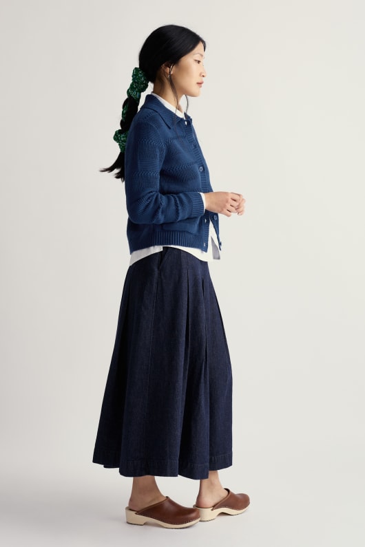 Seasalt Cornwall Nut Lane Organic Cotton Collared Cardigan