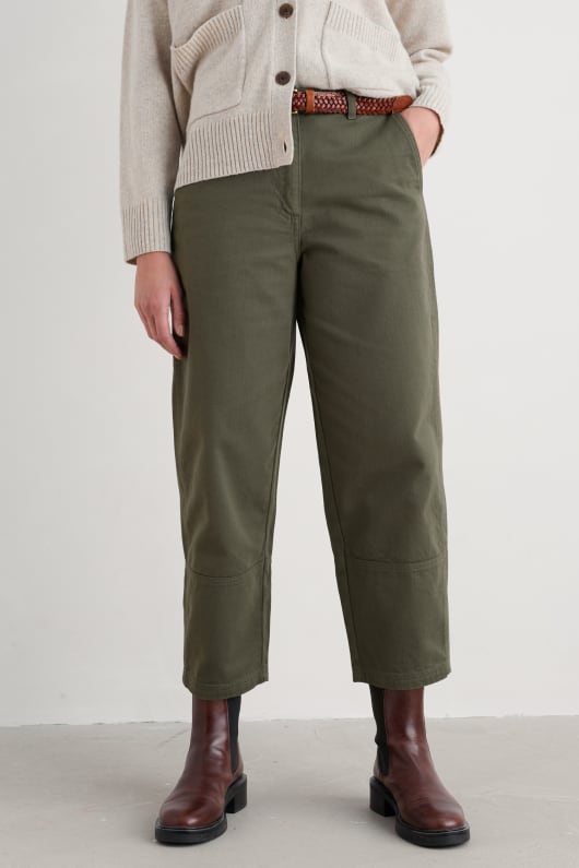 Seasalt Cornwall Painted Forms Organic Cotton Tapered Trousers