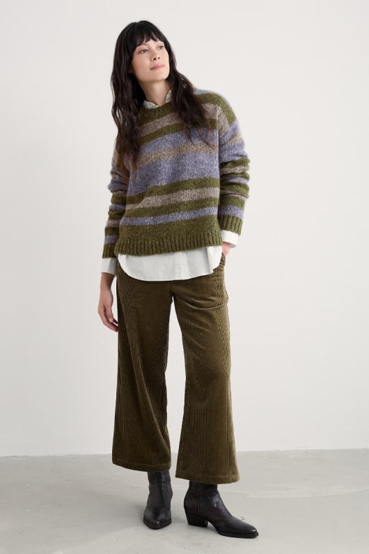seasalt cornwall Painter Striped Jumper Contains Mohair