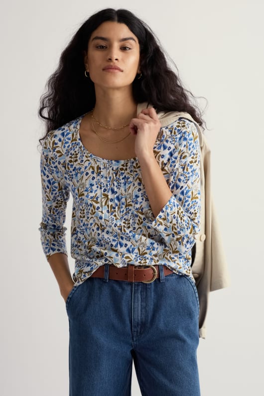Seasalt Cornwall Penhollow Top In Organic Cotton Jersey