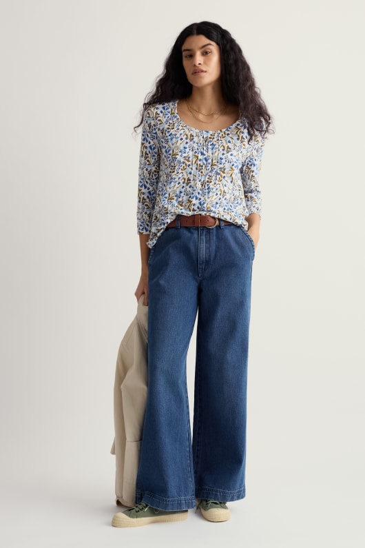 Seasalt Cornwall Penhollow Top In Organic Cotton Jersey