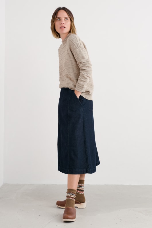 Seasalt Cornwall Penkestle Knitted Jumper Contains Recycled Cotton