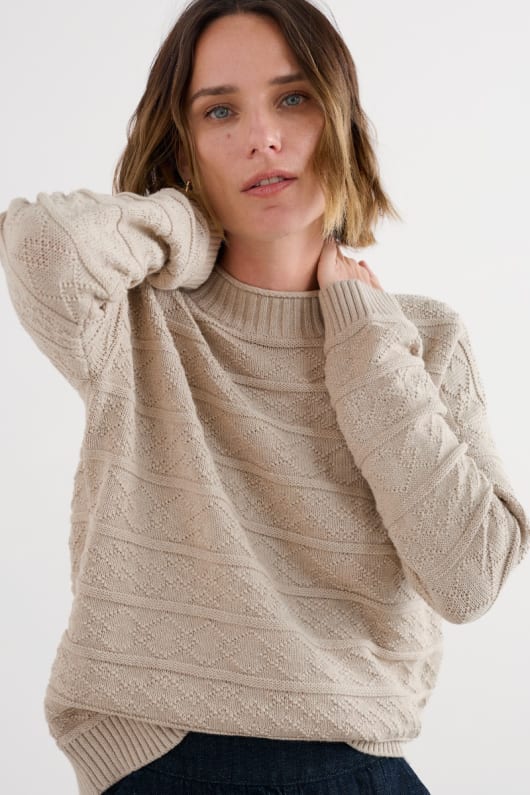 seasalt cornwall Penkestle Knitted Jumper Contains Recycled Cotton