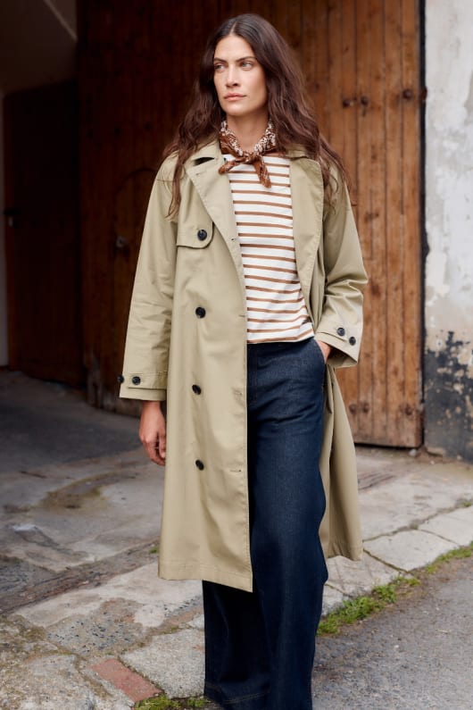 seasalt cornwall Penweathers Waterproof Trench Coat