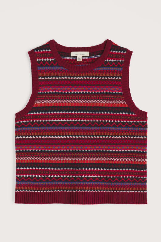 Seasalt Cornwall Percella Cove Fair Isle Knitted Vest