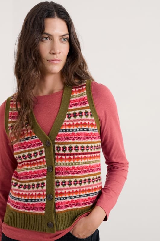 seasalt cornwall Percella Cove Merino Wool Waistcoat Vest