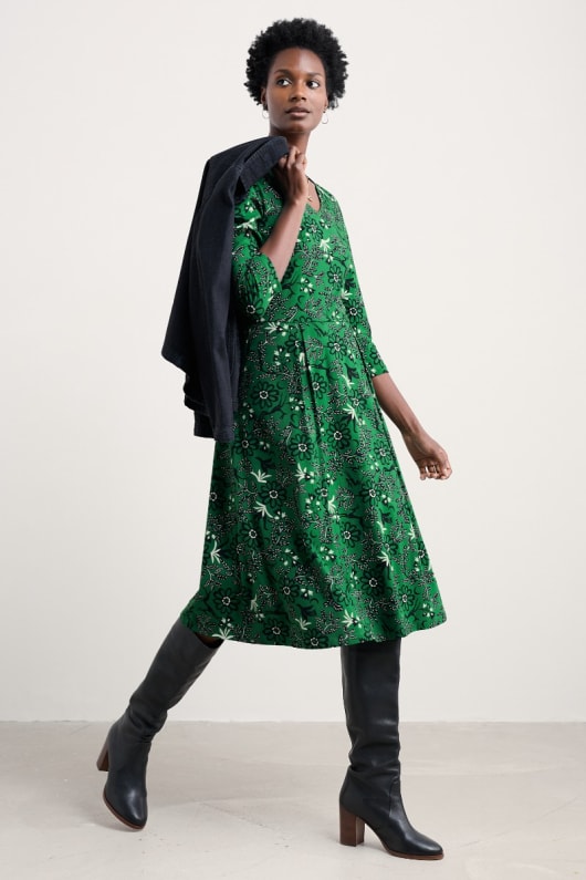 Seasalt Cornwall Pier View Three Quarter Sleeve Dress