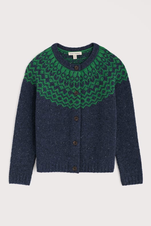 Seasalt Cornwall Port Kinnis Fair Isle Cardigan With Merino