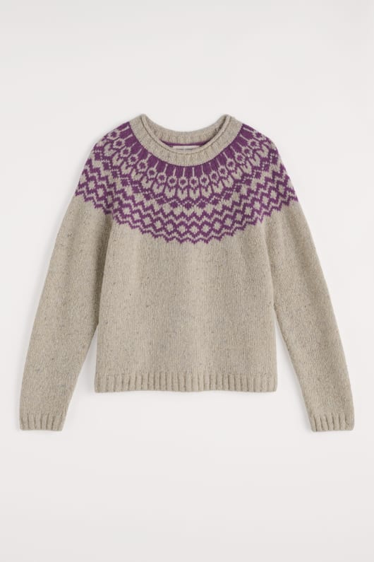 Seasalt Cornwall Port Kinnis Fair Isle Jumper With Merino
