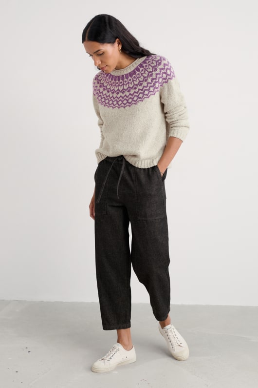 Seasalt Cornwall Port Kinnis Fair Isle Jumper With Merino