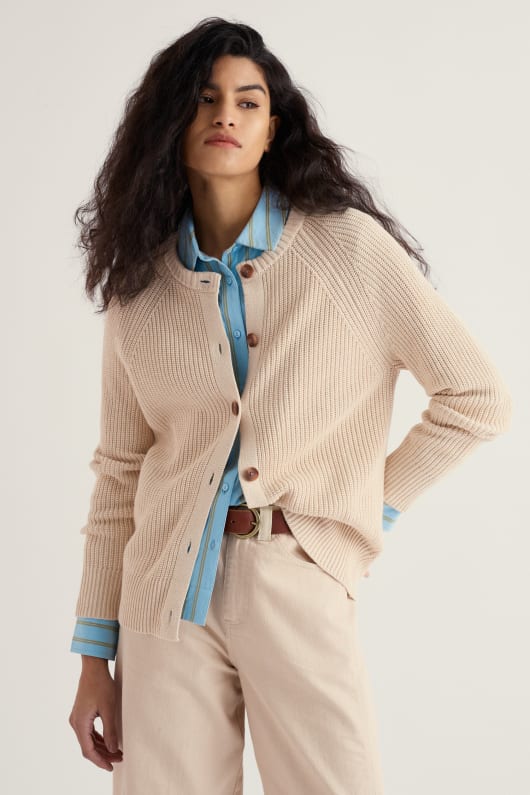 Seasalt Cornwall Potters Meadow Organic Cotton Knitted Cardigan