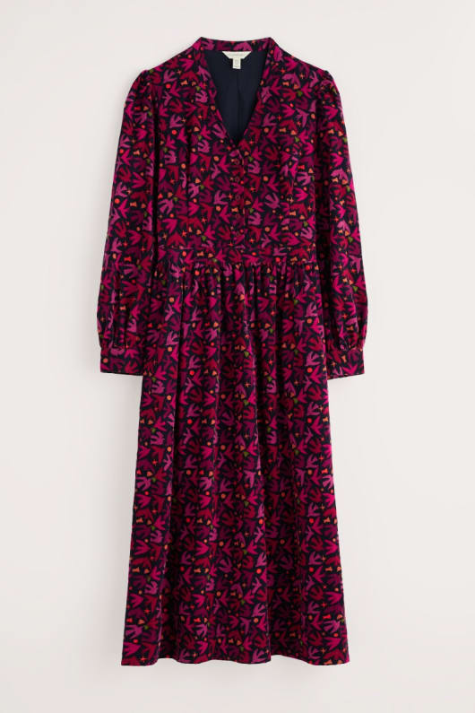 Seasalt Cornwall Rose Cottage Printed Cord Midi Dress