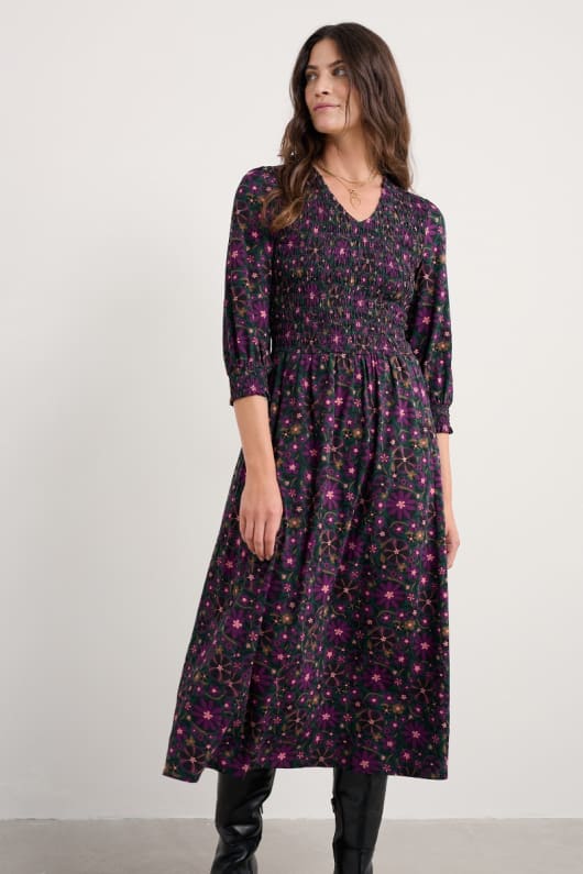 seasalt cornwall Sea Sound Jersey V-Neck Midi Dress