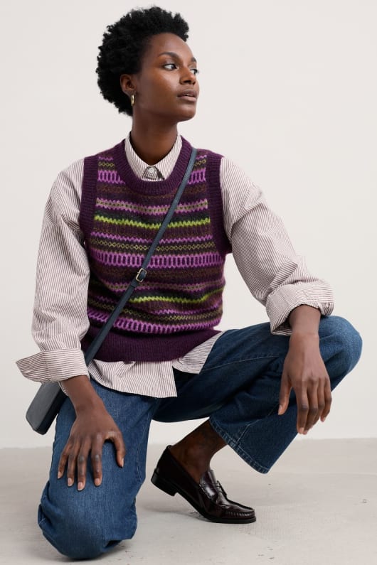 Seasalt Cornwall Annik Fair Isle Vest