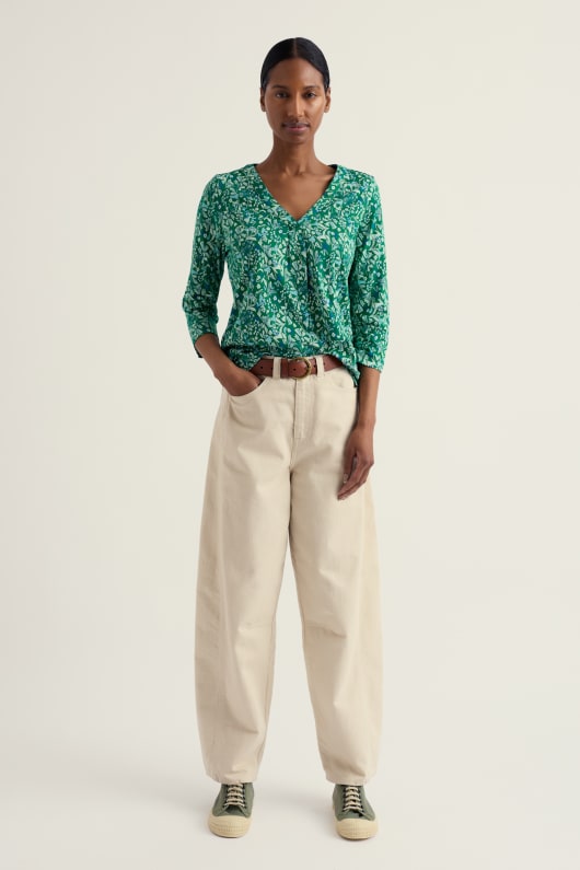 Seasalt Cornwall Barnoon 3/4 Sleeve Jersey Top