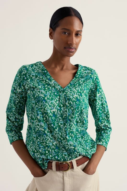 seasalt cornwall Barnoon 3/4 Sleeve Jersey Top