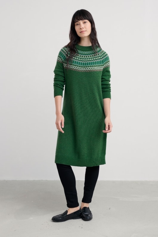 seasalt cornwall Bird Ring Fair Isle Knitted Dress