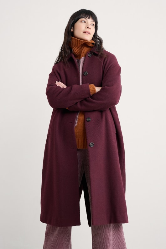 Seasalt Cornwall Boskerris Wool-Blend Coat