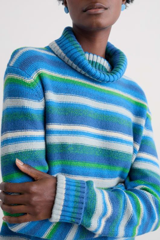 Seasalt Cornwall Braque Striped Jumper With Wool