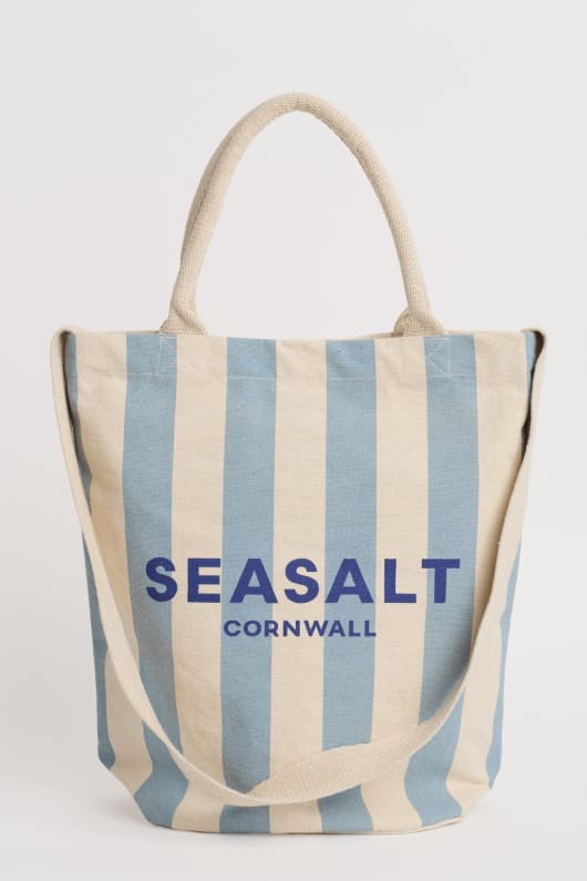 seasalt cornwall Canvas Stripe Logo Tote Bag