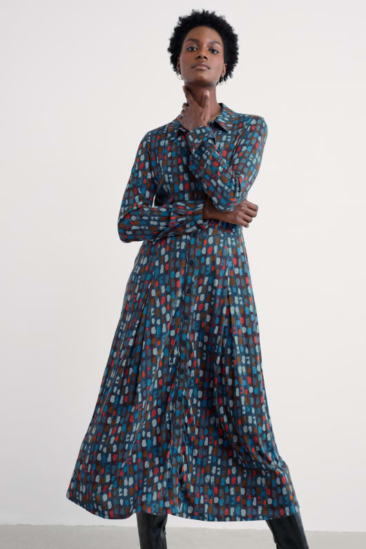 Seasalt Cornwall Coastline Jersey Shirt Dress