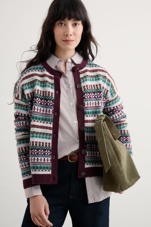 Seasalt Cornwall Copperhouse Fair Isle Cardigan