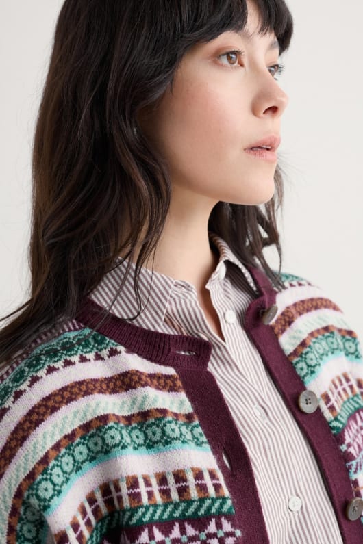 Seasalt Cornwall Copperhouse Fair Isle Cardigan