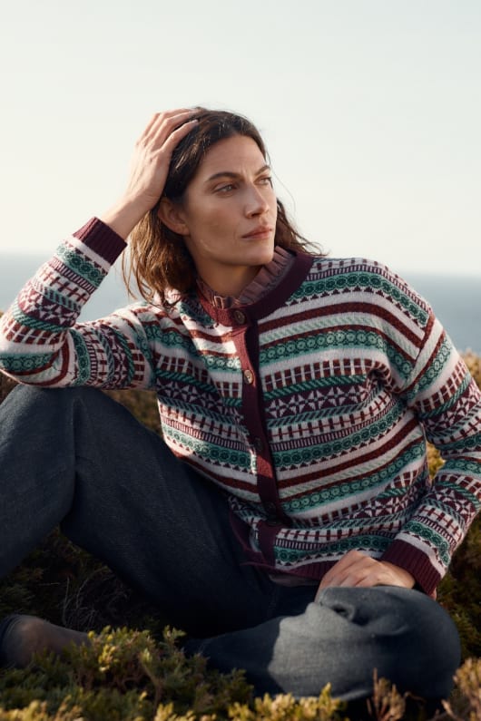 seasalt cornwall Copperhouse Fair Isle Cardigan