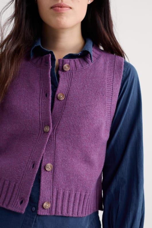 seasalt cornwall Derwenn Button Down Vest