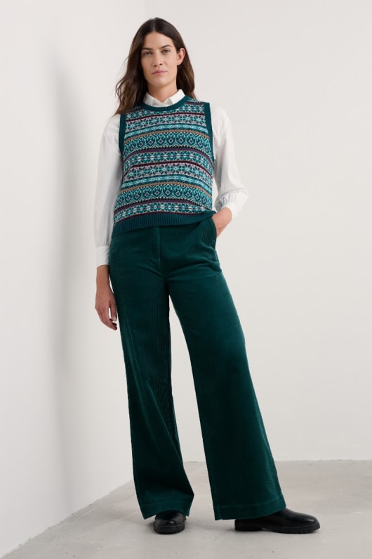seasalt cornwall Dillwyn Wide Leg Cord Trouser