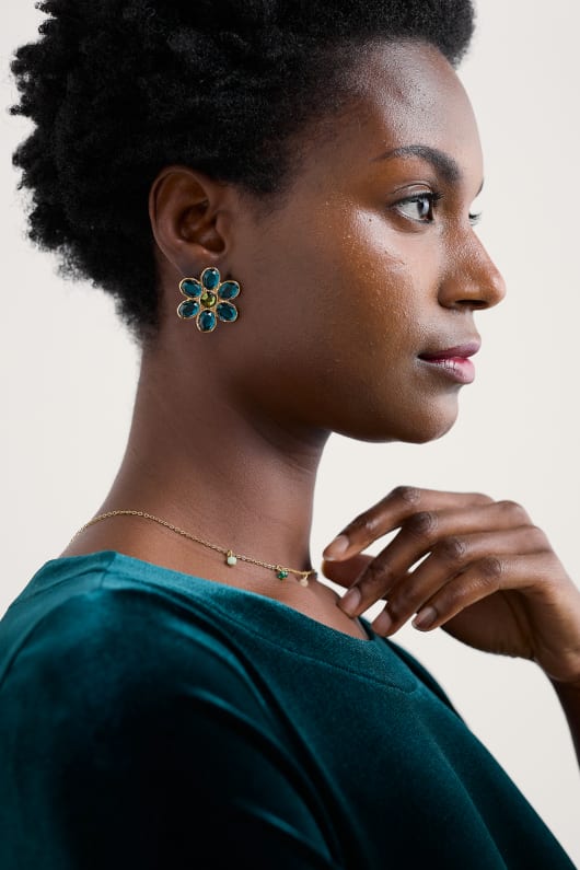 Seasalt Cornwall Faceted Blooms Earrings