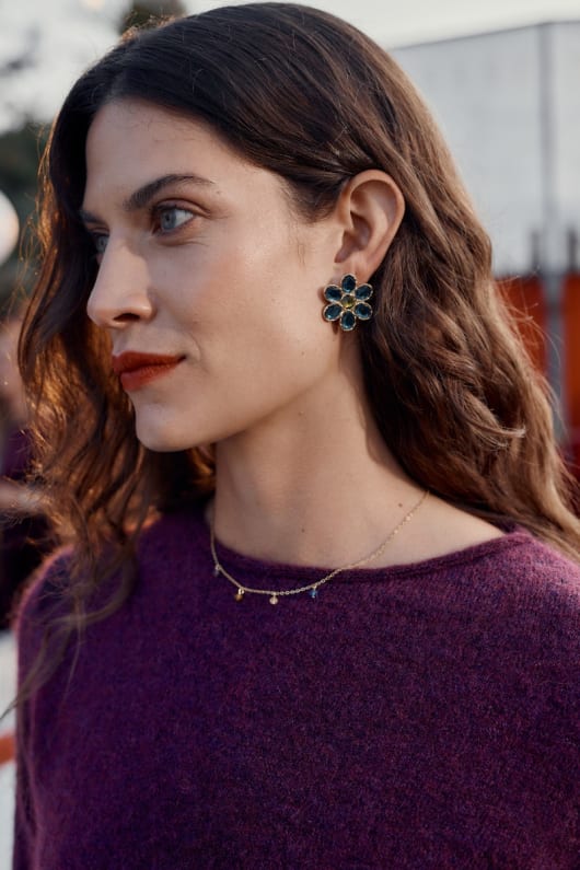 seasalt cornwall Faceted Blooms Earrings