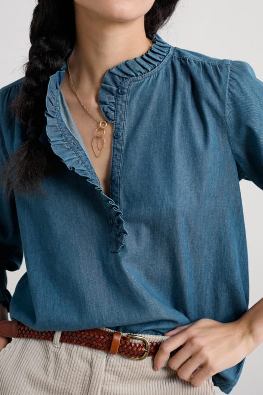 Seasalt Cornwall Feather Star Chambray Top