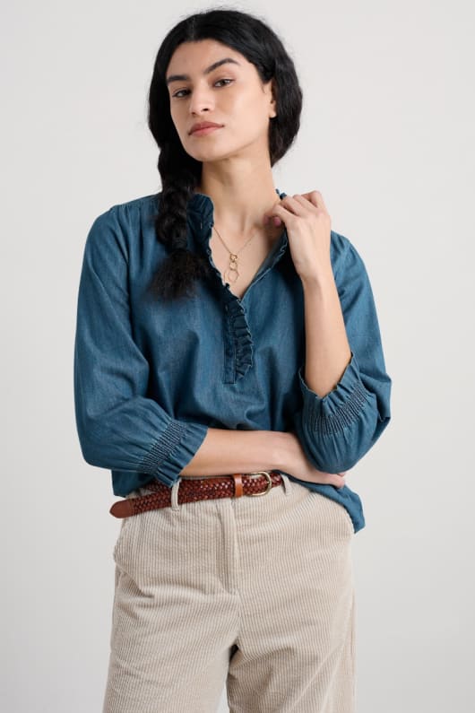 seasalt cornwall Feather Star Chambray Top