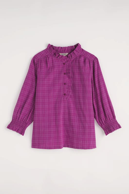 Seasalt Cornwall Feather Star Checked Top