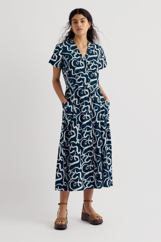 Seasalt Cornwall Fowen Shirt-Style Midi Dress