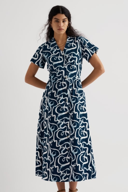 seasalt cornwall Fowen Shirt-Style Midi Dress