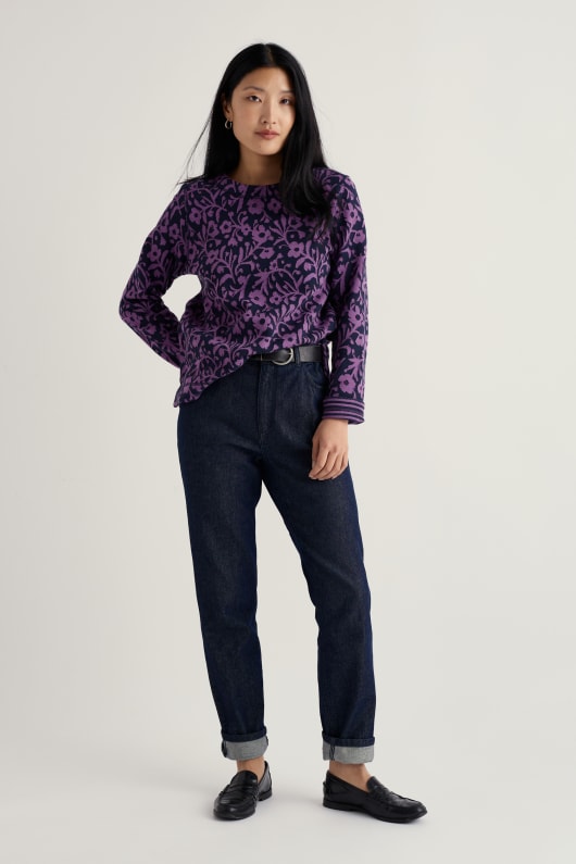 Seasalt Cornwall Gwennol Jacquard Jersey Top