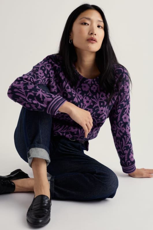 seasalt cornwall Gwennol Jacquard Jersey Top