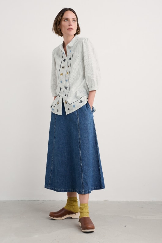 Seasalt Cornwall Hope Cottage Embroidered Blouse