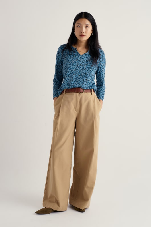 Seasalt Cornwall Kellow 3/4 Sleeve Jersey Top