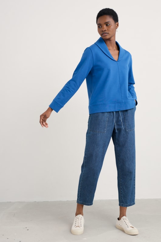 Seasalt Cornwall Knot Berry Shawl Neck Sweatshirt