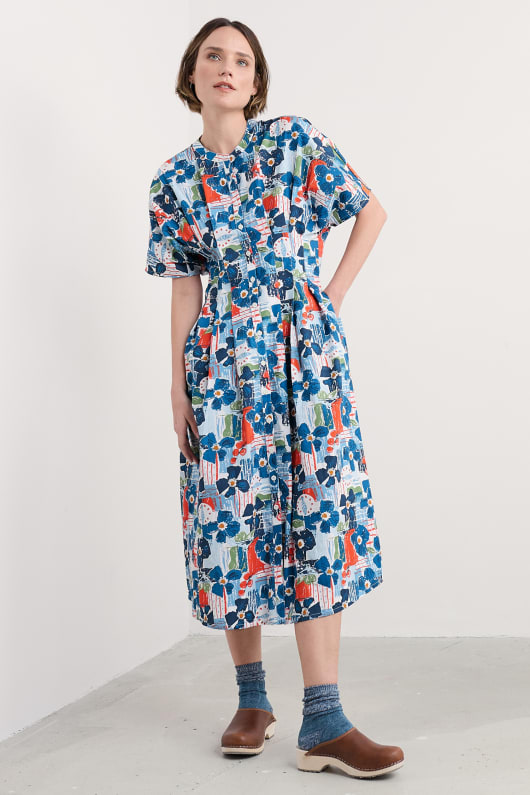 Seasalt Cornwall Lamorna Pleated Midi Dress