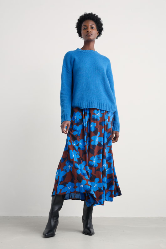 Seasalt Cornwall Lethlean Pleated Maxi Skirt